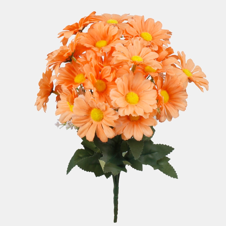 Oranssi päivänkakkara tekokukkakimppu 31 cm - Tekokukat