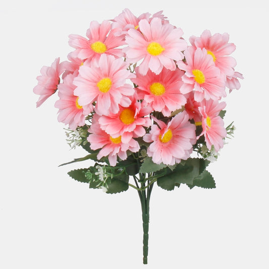 Roosa karikakra kunstlillebukett 31 cm - Kunstlilled