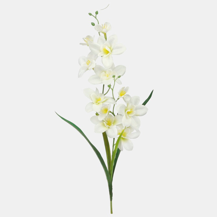 Kermanvärinen satiiniorkidea tekokukka 50 cm - Tekokukat