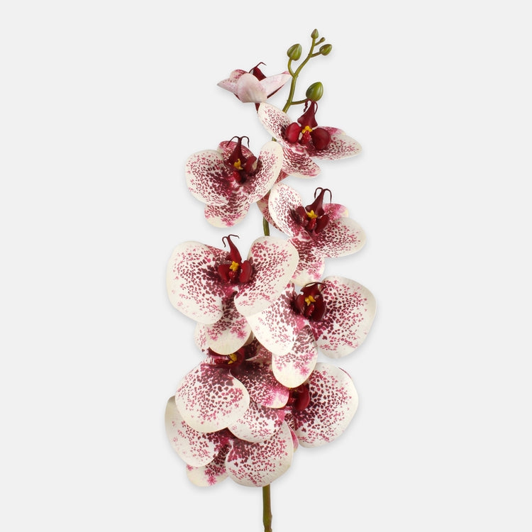 Valkoviininpunainen orkidea tekokukka 96 cm - Tekokukat
