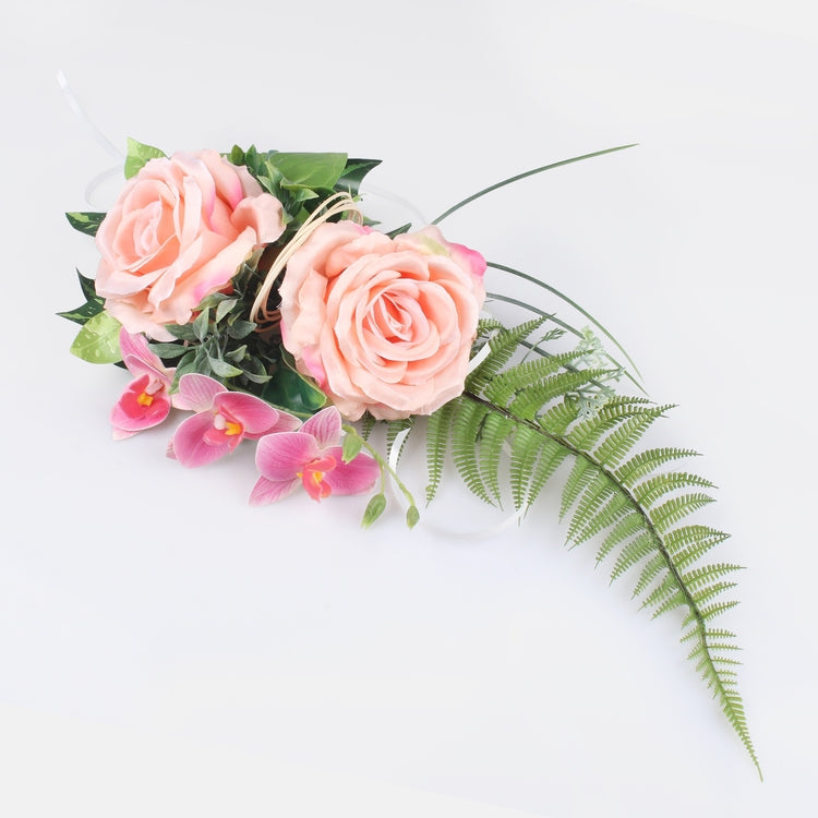 Roosa roosi tooli kaunistus 50 cm - Kunstlilled