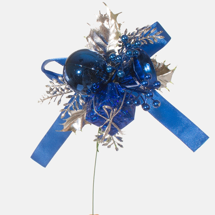 Sinine jõulukaunistusoks 25 cm - Kunstlilled