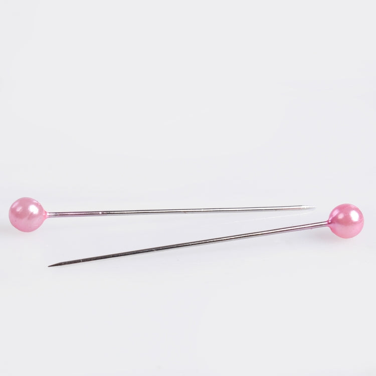 Vaaleanpunainen helminuppineula 3.6 cm 100 kpl - Tekokukat