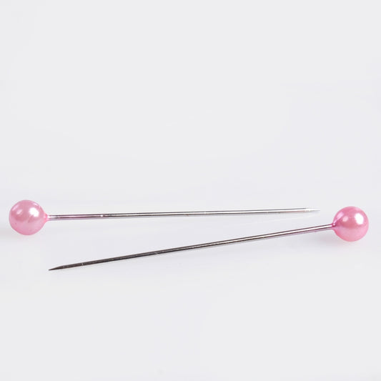 Vaaleanpunainen helminuppineula 3.6 cm 100 kpl - Tekokukat