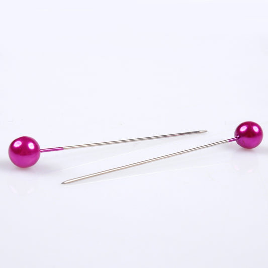 Tummanliila helmi koristenuppineula 5.5 cm 96 kpl - Tekokukat