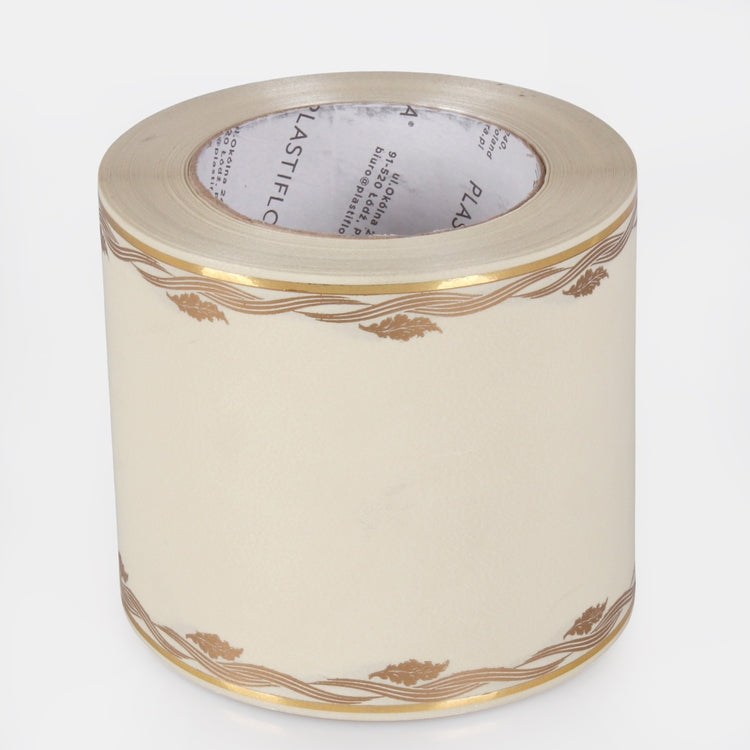 Kermanvärinen-kultainen painettu koristenauha 10 cm 4572 cm - Tekokukat