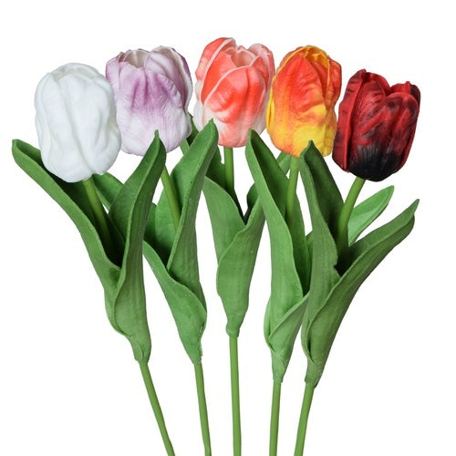 Vaahtomuovi tekotulppaani satunnainen väri 33 cm 2 kpl - Tekokukat