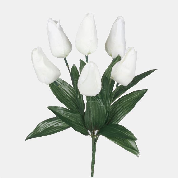 Valge tulbi kunstlillekimp 33 cm - Kunstlilled