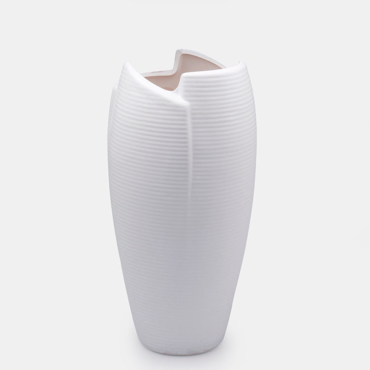 Keraamiline valge vaas 30 cm - Kunstlilled
