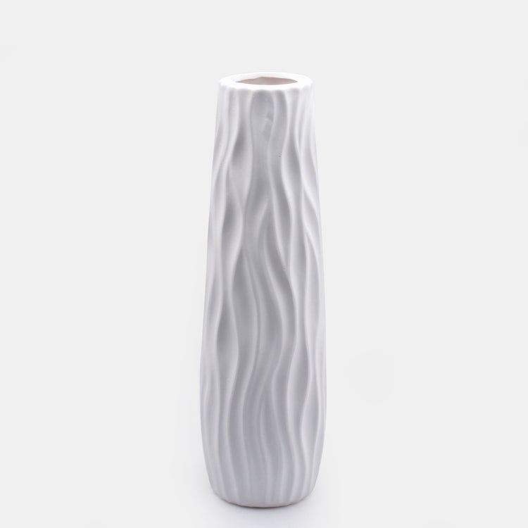 Valge keraamiline vaas 33 cm - Kunstlilled