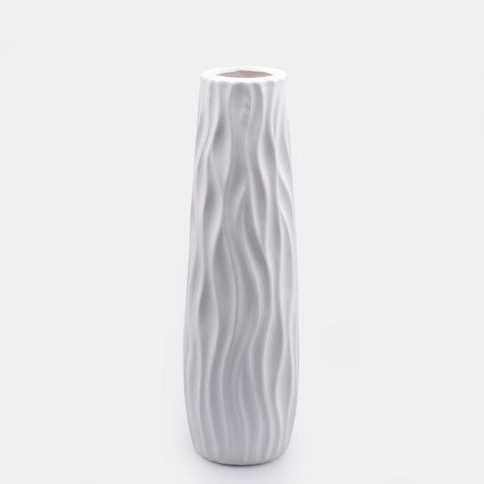 Valge keraamiline vaas 33 cm - Kunstlilled