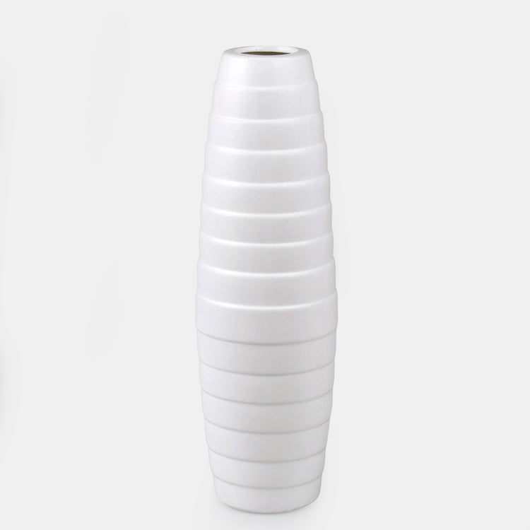 Valge keraamiline vaas 32 cm - Kunstlilled