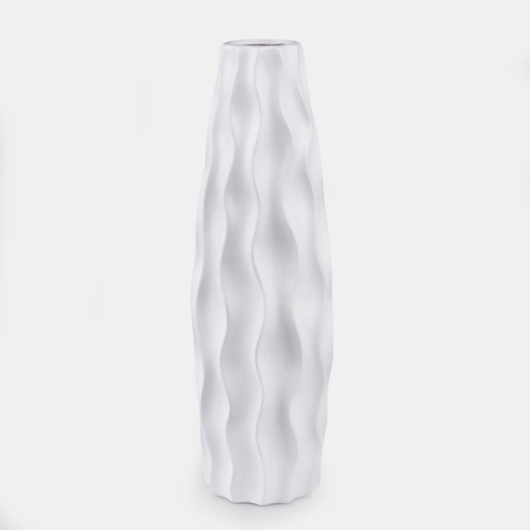 Valge keraamiline vaas 38 cm - Kunstlilled