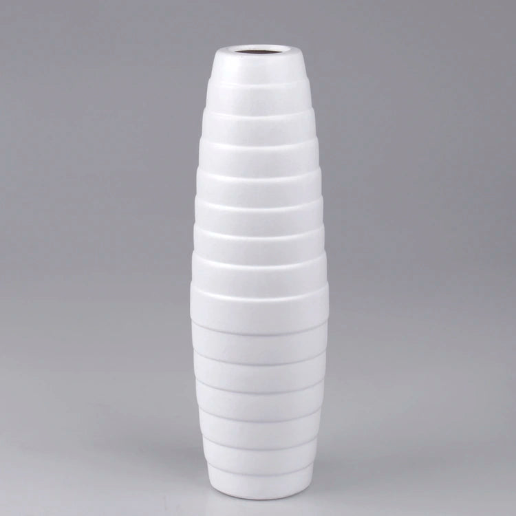 Valge keraamiline vaas 32 cm - Kunstlilled