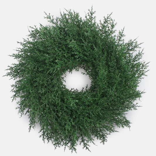 Vihreä sypressikranssi 35 cm - Tekokukat