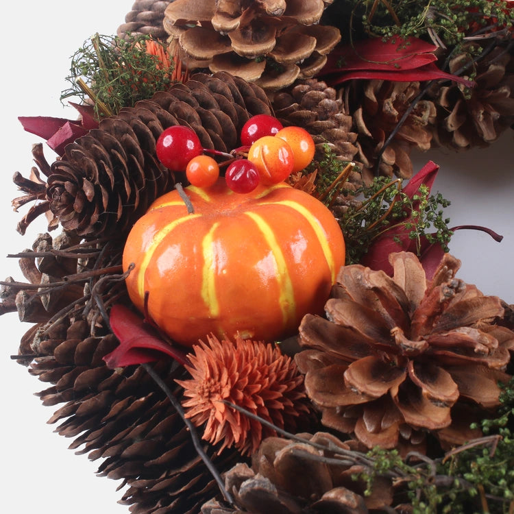 Sügispärg kõrvitsaoranžiga Ø30 cm - Kunstlilled