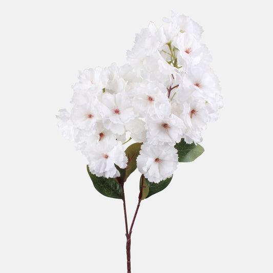 Kirsikankukka tekokukkaoksa valkoinen 74 cm - Tekokukat